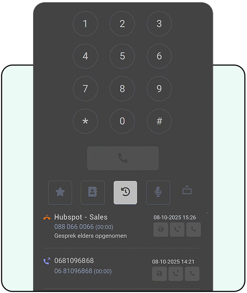 dialer desktop bellen